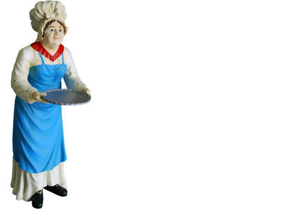 Servier Ständer Großmutter Figur Statue Skulptur Figuren Skulpturen Dekoration