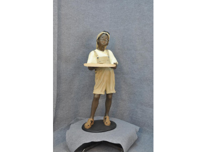 Ständer Ablage Karten Getränke Figur Figuren Statue Junge Gastronomie Skulptur