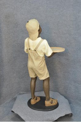Ständer Ablage Karten Getränke Figur Figuren Statue Junge Gastronomie Skulptur