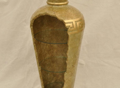 XXL Medusa Antik Stil Vitrine Bar Boden Vase Schrank Vintrinen Säule 127cm Neu