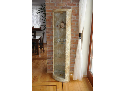 XXL Medusa Antik Stil Vitrine Bar Boden Vase Schrank Vintrinen Säule 181cm Neu