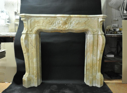 Kamin Ofen Verkleidung Umrandung Marmor Stil Dekoration Barock Klassische Kamine