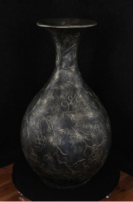 Design Blumen Topf Dekoration XXL Vase Vasen Handarbeit Deko Kelch Pokal 0856