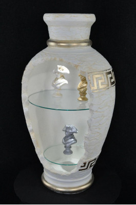 Design Bar Vasenbar Regal Glas Leuchte Vase Schrank Vitrinen 6861 Neu