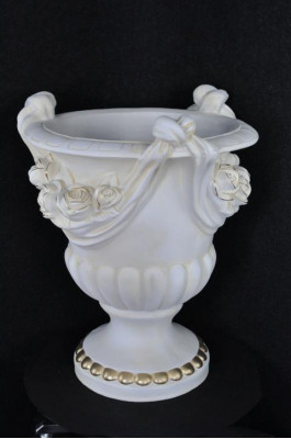 Design Blumen Topf Dekoration XXL Vase Vasen Handarbeit Deko Kelch Pokal 0857