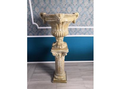 XXL Vase Tisch Dekoration Deko Vasen 69cm Antik Stil Skulptur Figur Kelch Rom