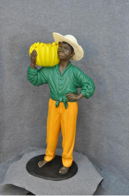 Kubanischer Bauer Skulptur Figur Skulpturen Schwarz Dekoration Statue Figuren