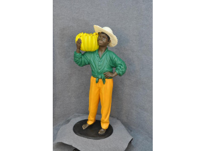 Kubanischer Bauer Skulptur Figur Skulpturen Schwarz Dekoration Statue Figuren