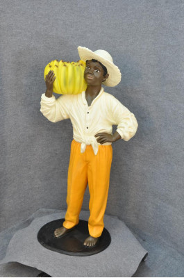 Kubanischer Bauer Skulptur Figur Skulpturen Schwarz Dekoration Statue Figuren