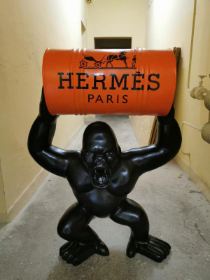 Statuen Dekoration Deko Gorilla Garten Neu Designer Figur Statue Moderne Figuren