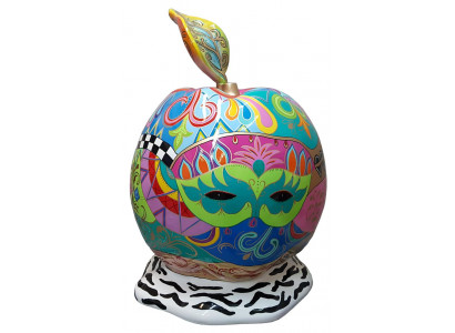 Designer Figur Moderne Figuren Dekoration Apfel Deko Garten Skulptur Skulpturen
