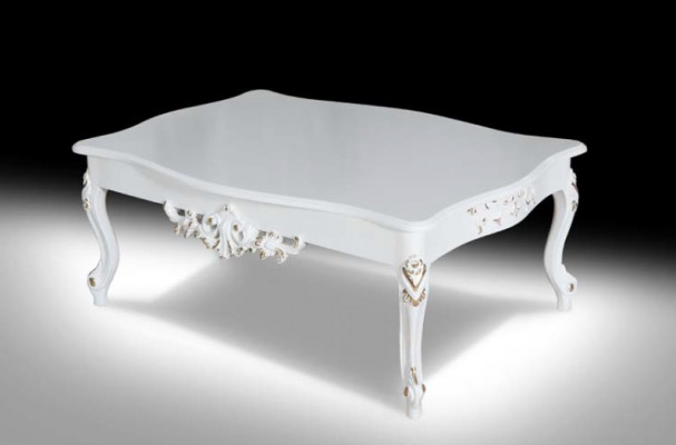 Luxuriöse Sofagarnitur für das Wohnzimmer im klassischen Stil in der Farbe Weiß