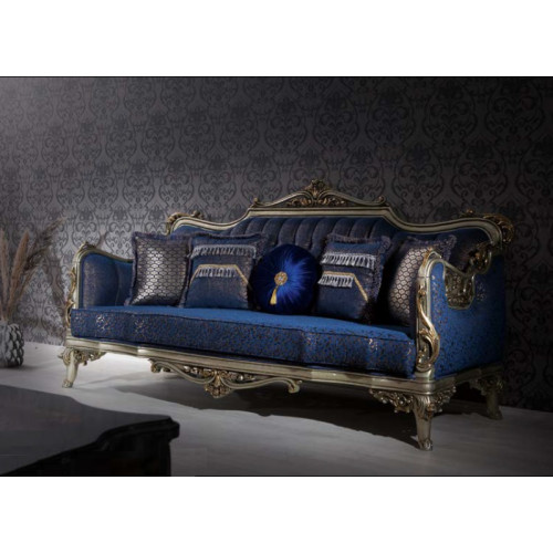 Exquisites klassisches Sofa für das Wohnzimmer mit goldenen Mustern
