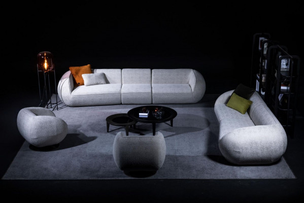 Großer Fünfsitzer Wohnzimmermöbel Textil Couchen Luxus Moderne Möbel