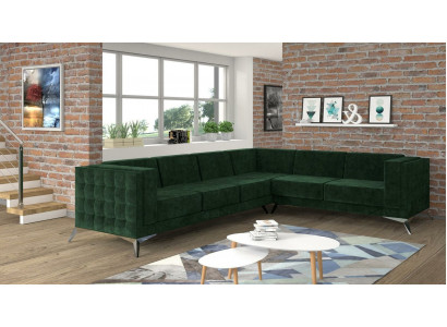 Stoff L-Form Couch Wohnlandschaft Ecksofa Garnitur Design Modern Sofa Modern Neu