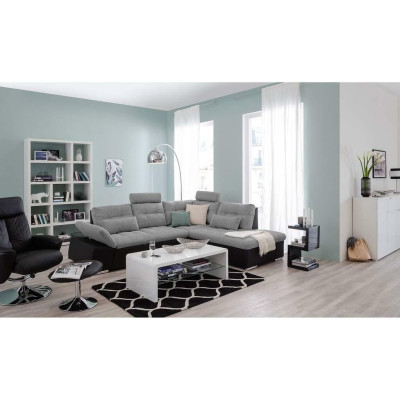 Ecksofa L-Form Sofa Couch Design Polster Modern Leder Textil Bettfunktion