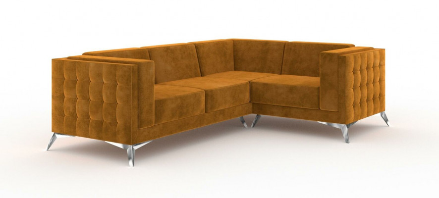 Ecksofa L-Form Designer Sofa Couch Polster Sitz Garnitur Stoff Wohnlandschaft