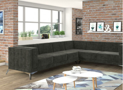 Design Esk Ecksofa L-form Modern Sofas Stoffsofa Couch Wohnlandschaft