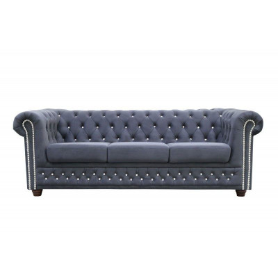 Chesterfield Ledersofa Sofa Couch Polster Garnitur 3+1 Bettfunktion Schlafsofa