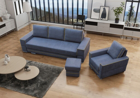 4 Sitzer Sofa Couch Polster Couchen Sofas Sitzer Big XXL Sitz Textil Stoff 