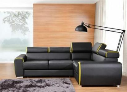Design Ecksofa L-form Bettfunktion Couch Leder Textil Sofas Couchen
