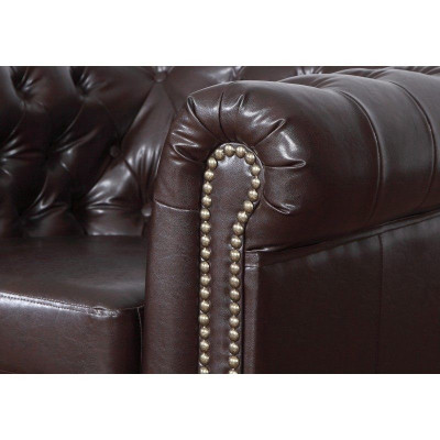 Chesterfield Ledersofa Sofagarnitur Sofa Couch Polster Sitz Sofas Garnituren Neu