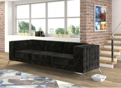 Sofa Couch Polster Textil Sofas Couchen Sitz Garnituren Design Club Chesterfield