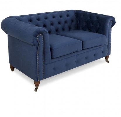 Sofagarnitur 3+1 Sitzer Sofas Couch Polster Blaue Garnitur Klassische Couchen