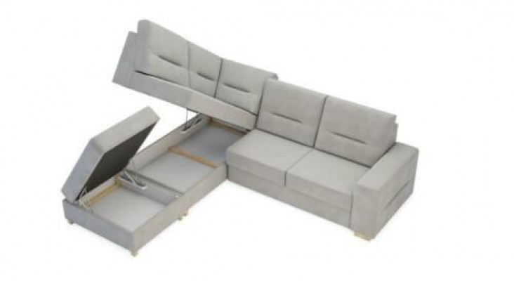 Design Ecksofa L-form Bettfunktion Couch Leder Textil Sofas Eckcouch