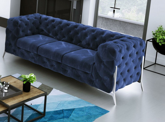 Chesterfield Dreisitzer Bequeme Designer Wohnzimmer 3 Sitzer Couch