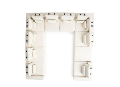 Großes U-Form Polstersofa Wohnzimmermöbel Designer Couch Wohnlandschaft