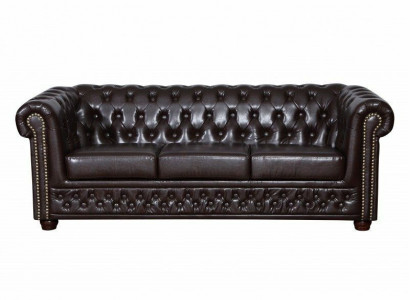 Chesterfield Sofagarnitur Sofa 3+1 Couch Polster Set Sofas Couchen Leder Möbel