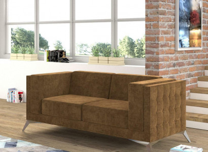Chesterfield Polster Couch Stoff Couchen Sofa Sitz Garnitur Zweisitzer 2 Sitzer
