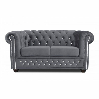 Chesterfield York Blink mit Bettfunktion Textil Couch Polster Sofas Couchen Neu