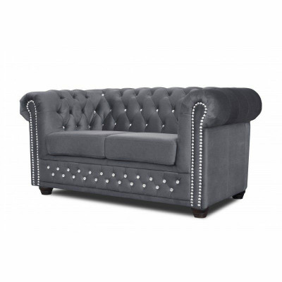 Chesterfield York Blink mit Bettfunktion Textil Couch Polster Sofas Couchen Neu