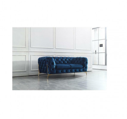 Luxus 2 Sitzer Couch Polster Sofa Leder Stoff Couchen Chesterfield Garnitur Neu