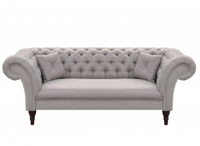 Chesterfield Design Couch Polster Leder Textil Sofa Sofas Couchen 3er Sitzer Neu