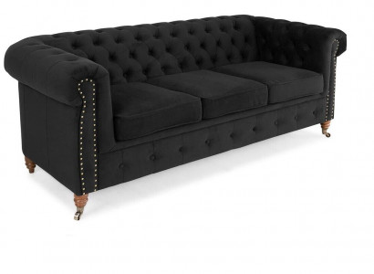 Chesterfield 3 Sitzer Sofa Büro Couch mit Bettfunktion Sofas Couchen Dreisitzer