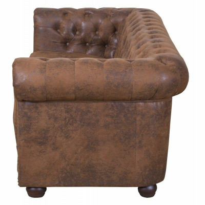 Chesterfield York Gobi 3 Sitzer Leder Couch Polster Sofas Couchen Neu
