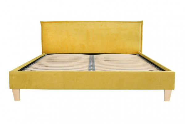 Doppelbett Bett Betten Polster Schlafzimmer Bettkasten Ehe Gelbe Textil Stoff