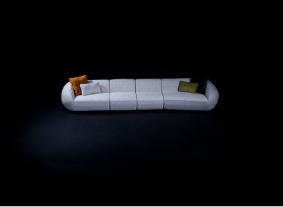 Wohnzimmer Sofa Sechssitzer Polstermöbel Luxus Designer Couch Stoff