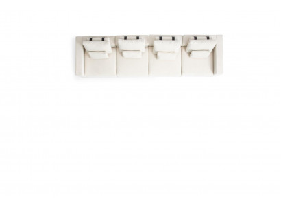 Weißer Sechssitzer Luxus Textil Sofas Wohnzimmer Moderne Sitzgruppe