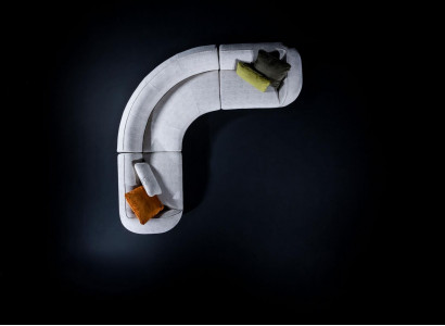 Textilsofa Moderne L-Förmige Couch Wohnzimmer Designer Sofas