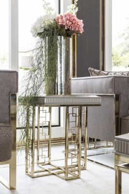 Wohnzimmer Set Grau 2x Sessel Schön Design Elegantes Beistelltisch Neu 3tlg.