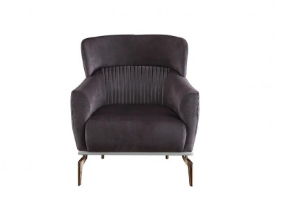 Sessel Modern Schwarzer Lounge Club Wohnzimmer Textil Luxus Design