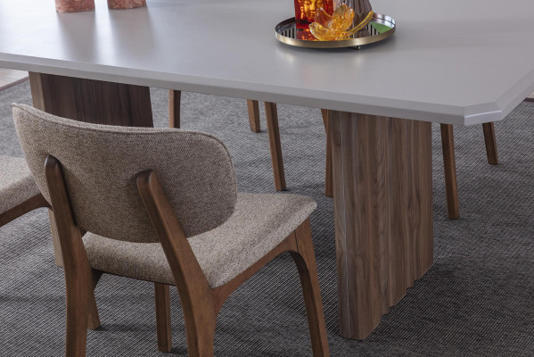 Designer Esszimmer set Besteht aus 5tlg. Esstisch und 4x Modern Stühle
