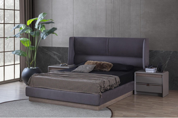 Schlafzimmer Set Luxus Komplettes Bett 2x Nachttisch Modern 3tlg Neu