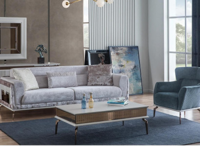 Wohnzimmer Set Garnitur Gruppe Einrichtung Sofa Couchen Couchtisch 3tlg