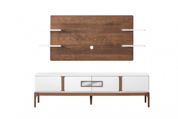 Stil Wohnzimmer set Wohnwand 2tlg. Sideboard TV-Wandpaneel Wohnwände