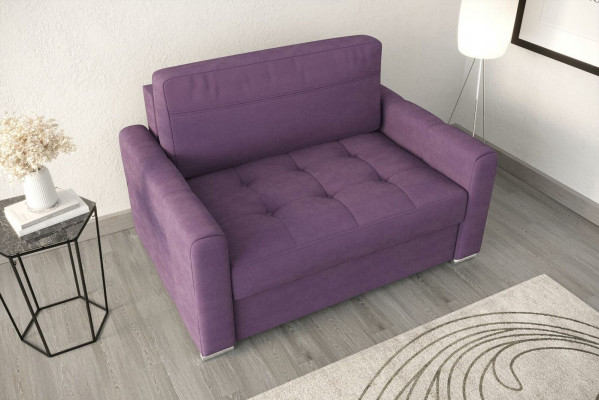 Sessel Relax Textil Lounge Club Polster Design Couch Sofa Sitzer Luxus Lila Neu